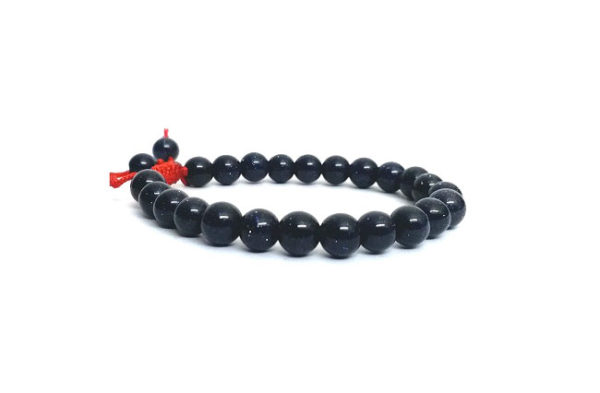 Blue Gold Stone 8 MM Adjustable Bracelet