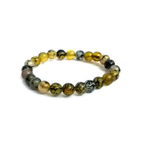 Dragon veins agate stretch 8 mm bracelet 