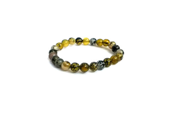 Dragon veins agate stretch 8 mm bracelet 