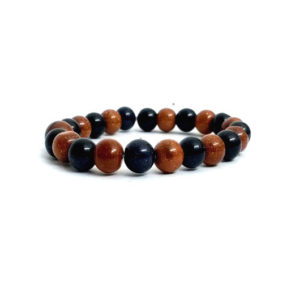 RED and Blue Gold Stone Power 8 MM Stretch Bracelet
