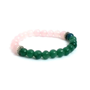 Natural Green Aventurine & Rose Quartz 8 MM Stretch Bracelet