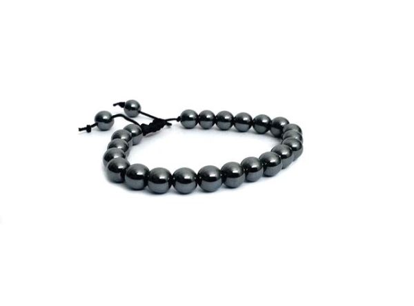 100% Genuine Hematite 8 MM Adjustable Bracelet