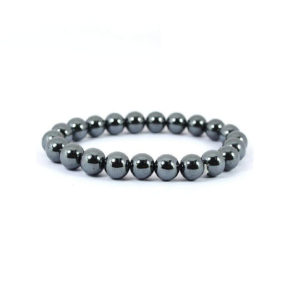 Hematite 8 MM Stretch Bracelet, 100% Genuine Hematite