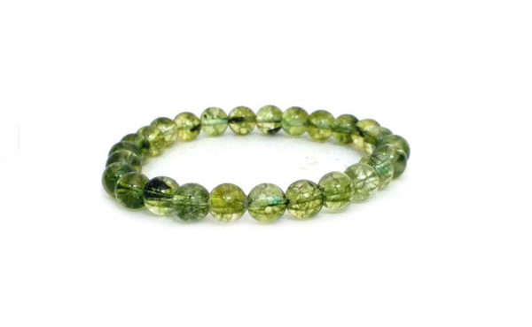 Peridot Crystal 8 MM High Grade Bracelet - Image 2