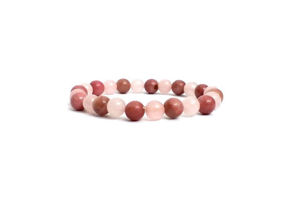 Rhodochrosite & Rose Quartz 8 MM Stretch Bracelet