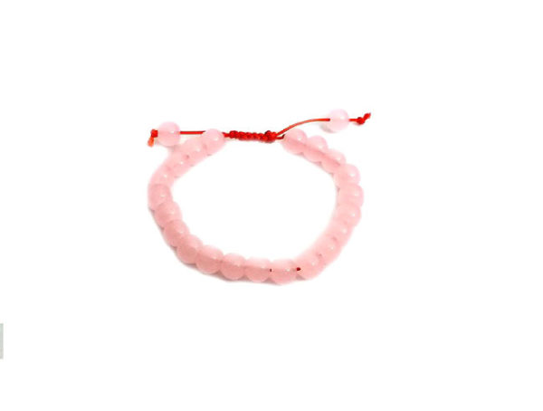 Rose Quartz 8 MM Adjustable Bracelet - Image 2
