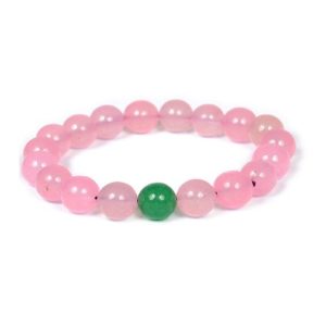 Rose Quartz & Green Aventurine 8 mm Stretch Bracelet