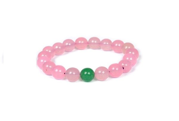Rose Quartz & Green Aventurine 8 mm Stretch Bracelet
