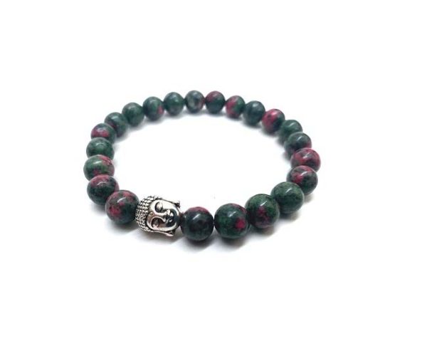 Ruby fuchsite 8 mm Buddha Powered Stretch Bracelet