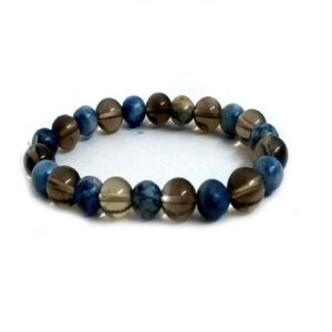 Smokey Quartz & Sodalite Power 8 Mm Stretch Bracelet