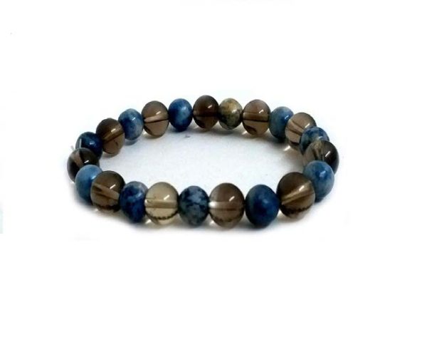 Smokey Quartz & Sodalite Power 8 Mm Stretch Bracelet