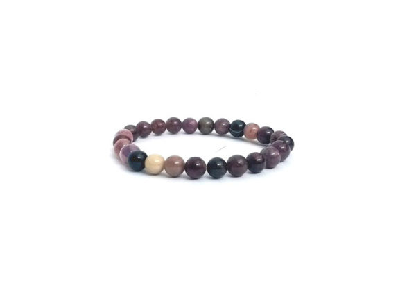 Natural Watermelon Tourmaline 8 MM Stretch Bracelet