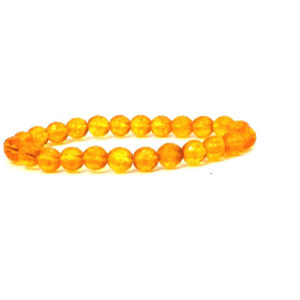 Real Citrine Diamond Cut Stretch 8 mm Bracelet