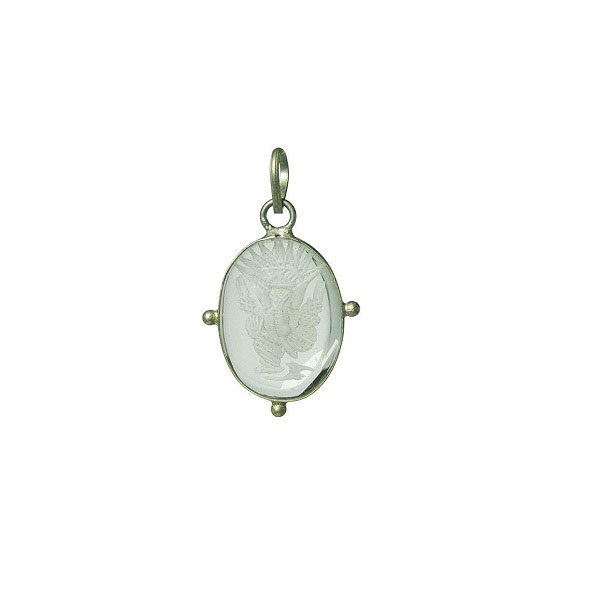 Lord Ganesh ji Engraved sphatik Pendant
