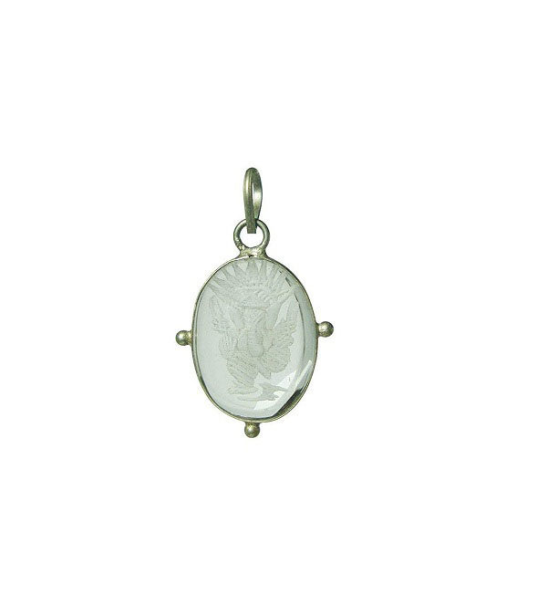 Lord Ganesh ji Engraved sphatik Pendant - Image 2