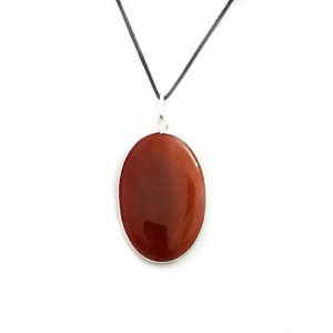 Natural Carnelian Oval Crystal Pendant For Men And Women For Reiki Healing