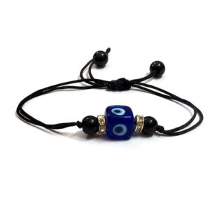 Evil Eye Box Shaped Blue Adjustable Protection Bracelet For Men And Women