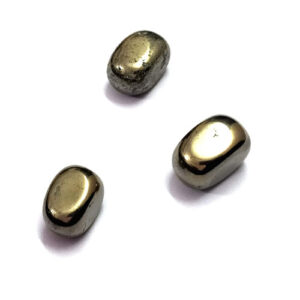 Set of 3 Pyrite Crystal Tumble for Reiki Healing and Crystal Healing