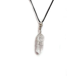Natural Clear Quartz Crystal Double terminated Pendant For Men And Women