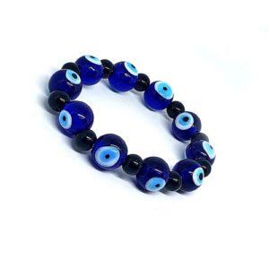 Evil Eye Protection 8 Mm Stretch Bracelet For Men And Women