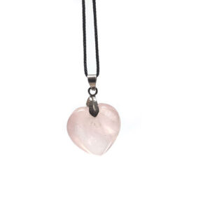 Natural Rose quartz heart shaped pendant For Men And Women