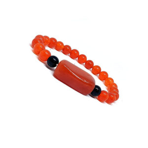 Natural Carnelian Crystal Tumble Stretch Bracelet For Men & Women