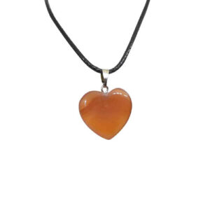 Natural Carnelian Heart Shaped Pendant For Men And Women For Reiki Healing