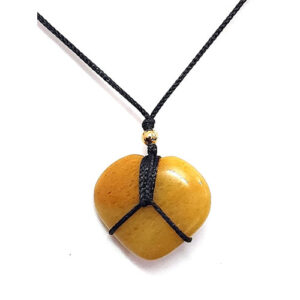 Natural Yellow Aventurine Heart Shape Pendant For Men And Women
