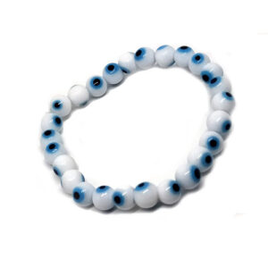 Evil Eyes Lucky Charm 8 Mm Stretch Bracelet For Protection And Luck