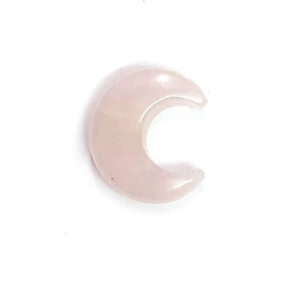 Natural Rose Quartz Half Moon Shaped Crystal For Chakras And Reiki Healing