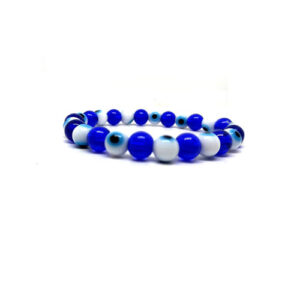 Evil Eye 8 Mm Stretch Bracelet For Protection And Luck
