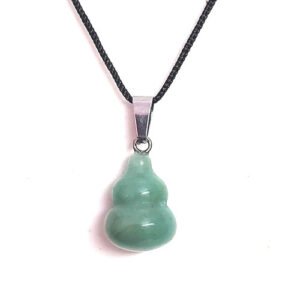 Natural Green Aventurine Crystal Wu Lou Calabash Fengshui Bottle Gourd Shaped Victory And Prosperity Men & Women Pendant For Reiki Healing