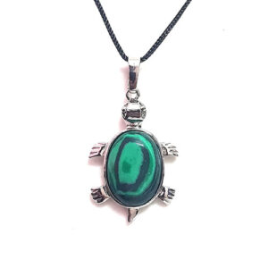Natural Malachite Tortoise Shaped Crystal Pendant For Men And Women For Reiki Chakra Healing