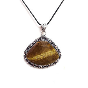 Natural Tiger Eye Antique Look Crystal Pendant For Men & Women