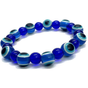 Evil Eye 8 Mm Stretch Bracelet For Men And Women Protection And Luck Bracelet