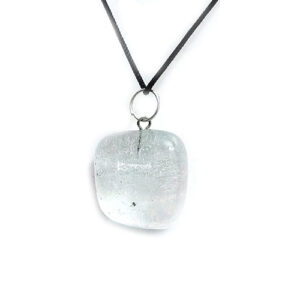 Natural Clear Quartz Tumbled Uneven Shaped Pendant For Men And Women