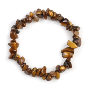 Natural Tiger Eye Chip Stretch Crystals Bracelet For Men And Women