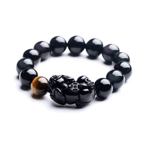 Feng Shui Pi Xui Pi Yao Obsidian And Tiger Eye Crystal Bracelet Protection Prosperity And Luck For Men And Women
