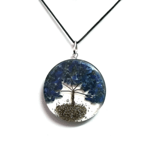 Lapis Lazuli Tree Of Life Crystal Chips in Orgonite Orgone pendant For Men And Women
