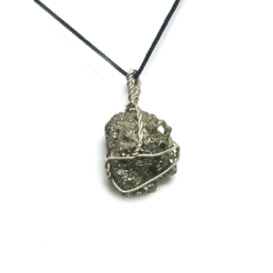 Natural Golden Pyrite Wealth Finance Rough Raw Uneven Shape Crystal Pendant For Men And Women