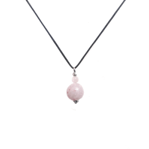 Rose Quartz Ball Shaped Men & Women Crystal Pendant For Reiki Healing