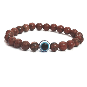 Natural Red Jasper Evil Eye Lucky Charm Braclelet For Men & Women