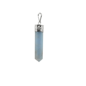 Natural Angelite Crystal Pencil Shaped Pendant