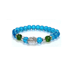 Shri Radhey Ji Blue Crystal Lucky Charm Bracelet