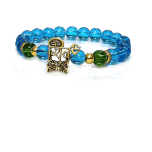 Mahadev Lord God Shiv Ji Mahakaal Lucky Charm Blue Crystals Bracelet