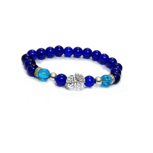 Shri Radhe Ji Dark Blue Lucky Charm Crystal Bracelet