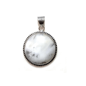 Natural Dendrite Opal Crystal Stone Pendant