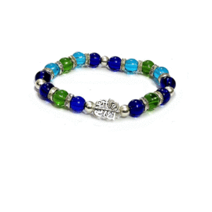 Shri Radhe Ji multi colour Crystal Lucky Charm Bracelet