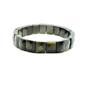 Natural Golden Obsidian Crystal Diamond Cut Bracelet