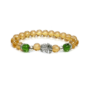Shri Radhe Ji Yellow Crystal Lucky Charm Bracelet